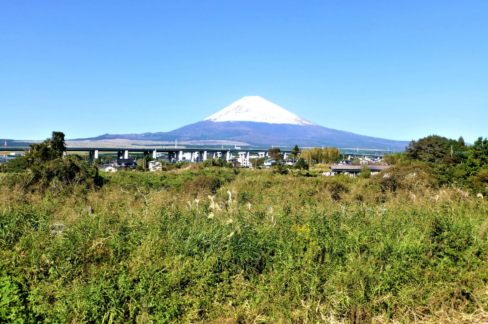富士岡駅 ホームからの富士山