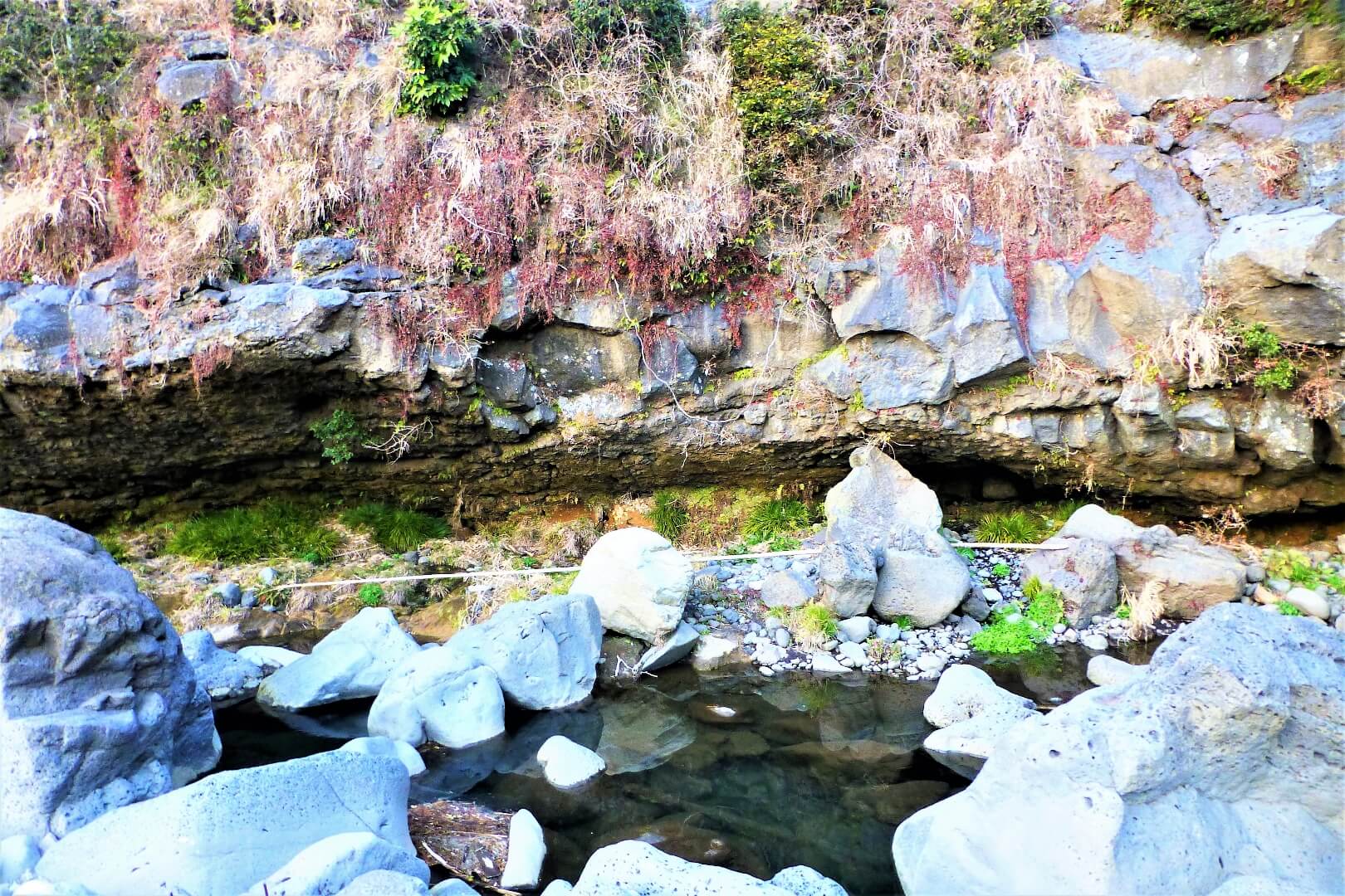 鮎壺の滝 河原の様子
