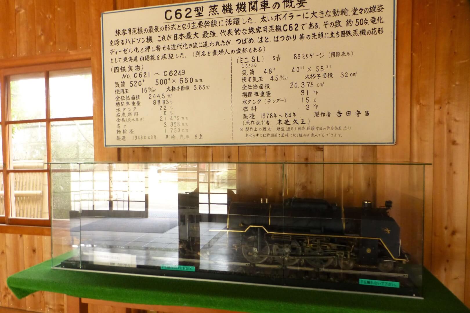 沼津御用邸記念公園 C62型蒸気機関車の模型